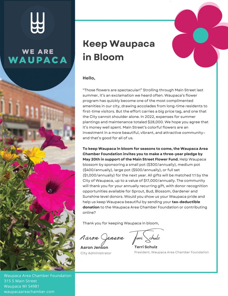Flower fundraising letter